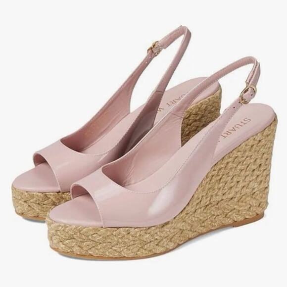 Stuart weitzman island espadrille wedges sz7.5 - Picture 1 of 8